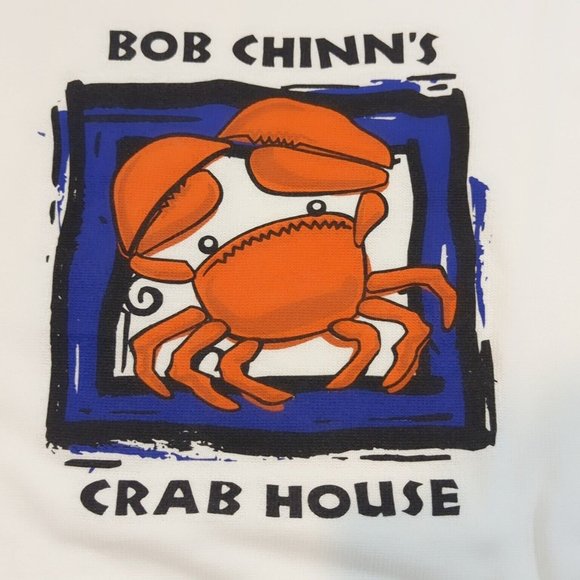 Vintage Bob Chinn's Crab House Men's Beige Waffle Knit T-Shirt Size XXL - Picture 2 of 5